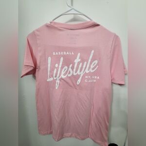 Youth Large BSBL BL101 Lifestyle‎ Graphic Pink Short Sleeve Tee